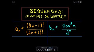 Sequences  Examples showing convergence or divergence [upl. by Enelehcim99]