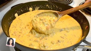 EASY QUESO DIP  Nacho Cheese and Sausage Dip STOVE TOP [upl. by Neyud179]