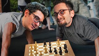 GothamChess Challenges Fabiano Caruana At PushUp Chess [upl. by Anilok]