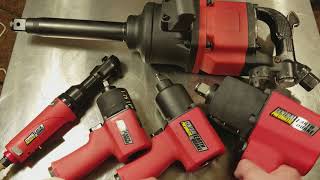 Harbor Freight EarthQuake Professional Red SteelAluminum Air Impact Wrench Review [upl. by Enawtna]