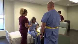 Physical Therapy Transfer Training  How To Transfer From Wheelchair To Bed [upl. by Flavius]