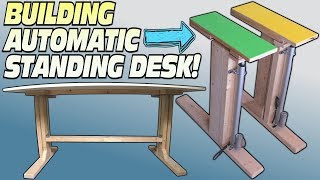 How To BUILD a Standing Desk  Building Convertible Electric Workstation For Easy DIY Stand Up Desks [upl. by Servais519]