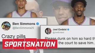 Ben Simmons And Joel Embiid Call Out Ball Family On Twitter  SportsNation  ESPN [upl. by Asirral586]