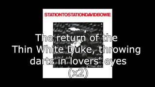 Station to Station  David Bowie  Lyrics [upl. by Ahseikal120]