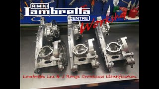 RLC Workshop  Lambretta Lui amp J Range crankcase identification Sub ITA [upl. by Lundin773]