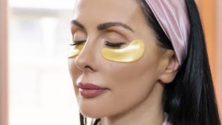 How to Apply Gold Collagen Eye Mask  KNESKO Skin [upl. by Socem]