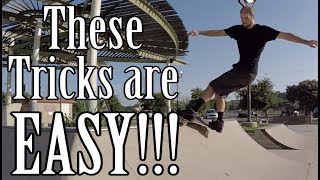 10 Easiest Mini Ramp Skateboarding Tricks Tutorials [upl. by Jovia]