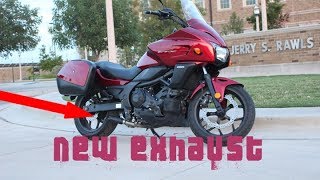 Honda CTX700 new exhaust before and after [upl. by Nike]