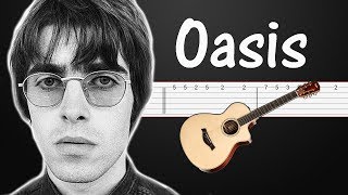 Wonderwall  Oasis  Guitar Tabs Tutorial Fingerstyle Bass guitar chords [upl. by Malha870]