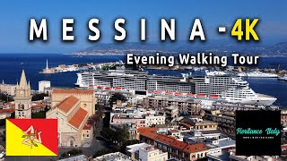 Messina  Sicily Italy  4K Virtual Walking Tour around the City  italy [upl. by Mencher]