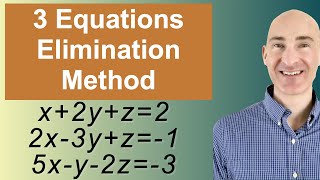 Solving Systems of 3 Equations Elimination [upl. by Herries688]