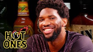 Joel Embiid Trusts the Process While Eating Spicy Wings  Hot Ones [upl. by Hanyaz]