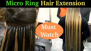 Permanent Hair Extension  Micro Ring Extension  Hairapist 😍 [upl. by Clio]