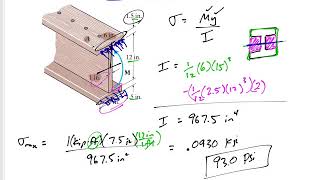 Mechanics of Materials  Bending stress example 2 [upl. by Etty]