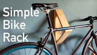 Simple One Cut Scrap Wood Wall Mounted Bike Rack [upl. by Inalan76]