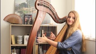 Wonderwall  Oasis Harp Cover [upl. by Enahc641]