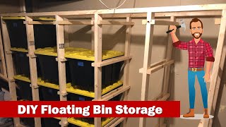 Efficient Garage Storage DIY Storage Rack with Floating Bins [upl. by Elocan475]