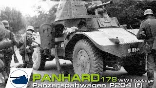 WW2 Panhard 178  Panzerspähwagen P204 f footage [upl. by Hnoj]