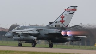 RAF Coningsby spectacular take offs REHEAT in 1080p [upl. by Notsgnal]