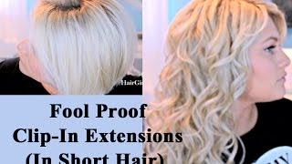 Easiest Way To Blend Extensions In Short Hair [upl. by Ines]