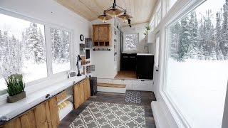 Open Concept Modern Tiny House with Elevator Bed anawhite [upl. by Atteugram]