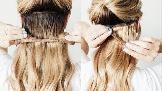 TUTORIAL  How to put in Clipin Hair Extensions [upl. by Ridan]