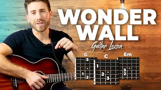 Wonderwall Guitar Tutorial Oasis Easy Chords Guitar Lesson [upl. by Acinnod]