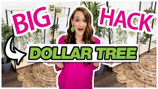 GENIUS Dollar Tree HACK 🤭 HUGE PLANT STAND  Dollar Tree DIY [upl. by Anerol]