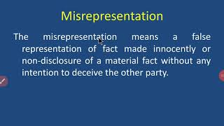 Misrepresentation [upl. by Morey]