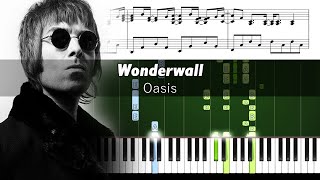 Oasis  Wonderwall  Piano Tutorial [upl. by Ivers476]