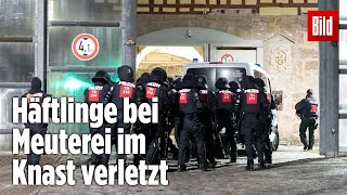 Gefängnismeuterei Polizei stürmt Knast in Thüringen  JVA Untermaßfeld [upl. by Malory]